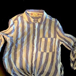 Pink rose casual tie shirt